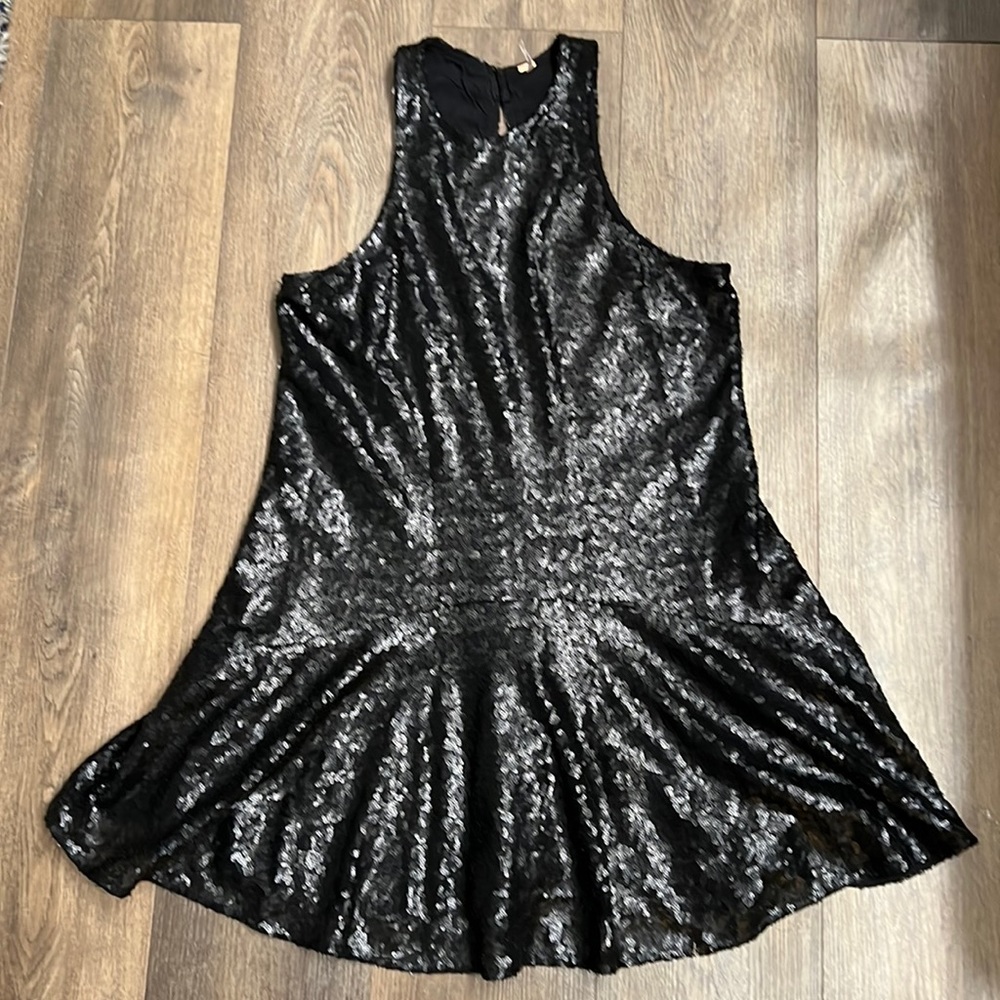 Free people black sequin dress
